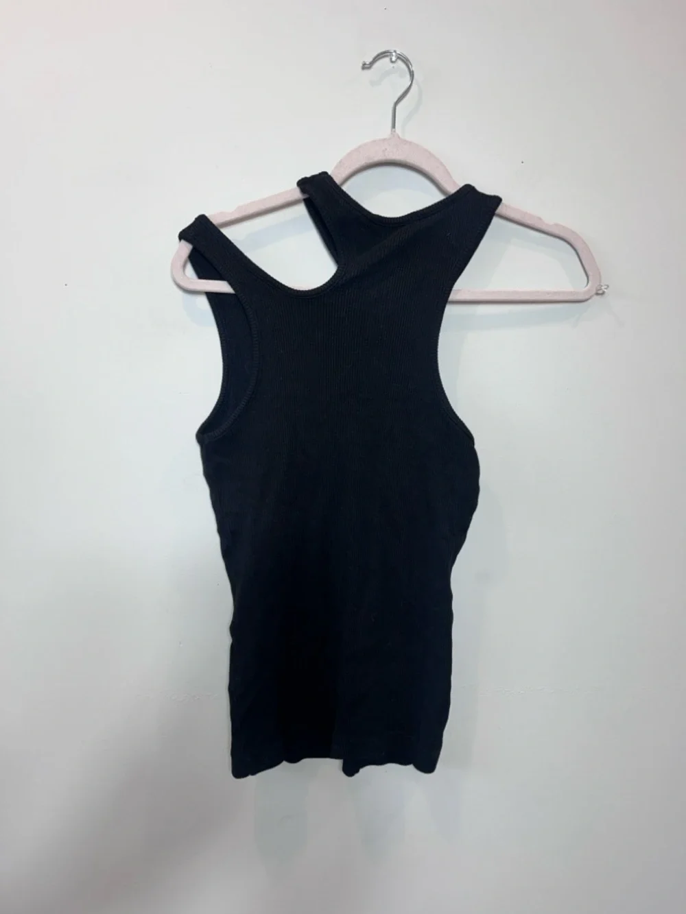 AGOLDE Black Asymmetric Cutout Ribbed Tank - Picture 6 of 6